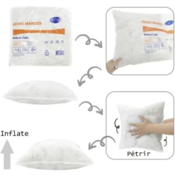 Lot De 4 Oreiller De Garnissage 50 X 50 Cm - Coussin à Recouvrir - Oreillers Intérieur - Rembourrage Coussins-Polyester 11 Lot De 4 Oreiller De Garnissage 50 X 50 Cm - Coussin à Recouvrir - Oreillers Intérieur - Rembourrage Coussins-Polyester -Promos Verde Rêverie Boutique 54941298 5