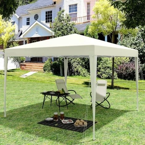 WOLTU Tonnelle De Jardin. Tente Pliante. Protection Du Soleil UV 50+. Facile à Installer Hauteur Réglable 3x3m. Beige 4 WOLTU Tonnelle De Jardin. Tente Pliante. Protection Du Soleil UV 50+. Facile à Installer Hauteur Réglable 3x3m. Beige – Image 2