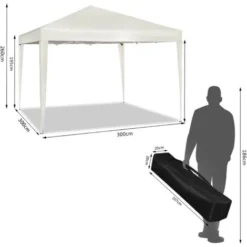 WOLTU Tonnelle De Jardin. Tente Pliante. Protection Du Soleil UV 50+. Facile à Installer Hauteur Réglable 3x3m. Beige 9 WOLTU Tonnelle De Jardin. Tente Pliante. Protection Du Soleil UV 50+. Facile à Installer Hauteur Réglable 3x3m. Beige -Promos Verde Rêverie Boutique 54942341 4