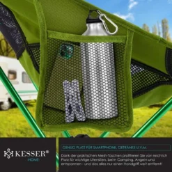 KESSER® Chaise De Camping Pliable Rabattable Avec Grand Dossier Chaise De Pêche Transportable Chaise De Camping Chaise Pliante Jusqu’à 120 Kg Chaise De Plage Chaise De Pêche Tabouret Pliant Avec -Promos Verde Rêverie Boutique 55627726 3