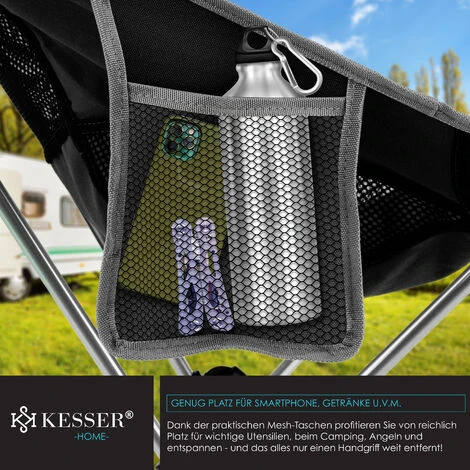 KESSER® Chaise De Camping Pliable Rabattable Avec Grand Dossier Chaise De Pêche Transportable Chaise De Camping Chaise Pliante Jusqu’à 120 Kg Chaise De Plage Chaise De Pêche Tabouret Pliant Avec 5 KESSER® Chaise De Camping Pliable Rabattable Avec Grand Dossier Chaise De Pêche Transportable Chaise De Camping Chaise Pliante Jusqu’à 120 Kg Chaise De Plage Chaise De Pêche Tabouret Pliant Avec – Image 3