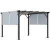 OUTSUNNY Pergola Rétractable 3,05L X 3,05l X 2,2H M Structure Métal époxy Anticorrosion Noir Double Toile Polyester Haute Densité Gris 2 OUTSUNNY Pergola Rétractable 3,05L X 3,05l X 2,2H M Structure Métal époxy Anticorrosion Noir Double Toile Polyester Haute Densité Gris -Promos Verde Rêverie Boutique 55776876 1
