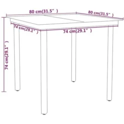 Ensemble De Salle à Manger De Jardin 3 Pcs Noir VidaXL 9 Ensemble De Salle à Manger De Jardin 3 Pcs Noir VidaXL -Promos Verde Rêverie Boutique 56081632 3