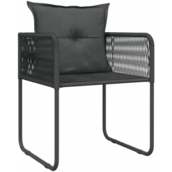 Ensemble De Salle à Manger De Jardin 3 Pcs Noir VidaXL 11 Ensemble De Salle à Manger De Jardin 3 Pcs Noir VidaXL -Promos Verde Rêverie Boutique 56081632 5