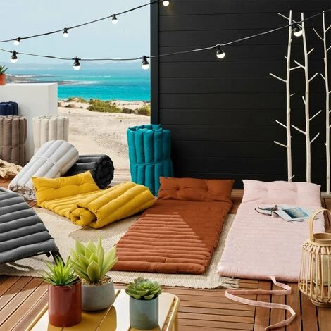 Matelas De Plage Enroulable (L180 Cm) Pixel Rose Poudré 5 Matelas De Plage Enroulable (L180 Cm) Pixel Rose Poudré – Image 3