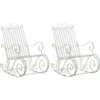 Lot De 2 Fauteuils à Bascule Smilla En Fer Forgé Blanc