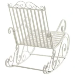 Lot De 2 Fauteuils à Bascule Smilla En Fer Forgé Blanc 11 Lot De 2 Fauteuils à Bascule Smilla En Fer Forgé Blanc -Promos Verde Rêverie Boutique 56482840 5