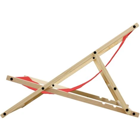 2x Chaise Longue Jardin Pliante Bois Bain De Soleil Plage Chilienne Rouge 120 Kg 4 2x Chaise Longue Jardin Pliante Bois Bain De Soleil Plage Chilienne Rouge 120 Kg – Image 2