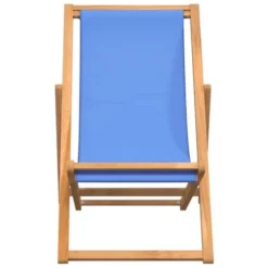 VIDAXL Chaise En Bois En Teck 56x105x96 Cm Pliant Diverses Couleurs Chaise De Terrasse Teck 56 X 105 X 96 Cm Bleu Couleur : Bleu -Promos Verde Rêverie Boutique 57224995 3