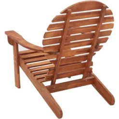 VIDAXL Chaise En Bois En Bois Massif De Style Rustique Diverses Couleurs Chaise Adirondack Bois D'acacia Massif Couleur : Bois -Promos Verde Rêverie Boutique 57225339 4