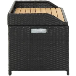 VIDAXL Banc De Jardin Avec Compartiment De Rangement à Polyrattan Diverses Couleurs Banc De Rangement De Jardin 120 Cm Résine Tressée Noir Couleur : NOIR 10 VIDAXL Banc De Jardin Avec Compartiment De Rangement à Polyrattan Diverses Couleurs Banc De Rangement De Jardin 120 Cm Résine Tressée Noir Couleur : NOIR -Promos Verde Rêverie Boutique 57225370 4