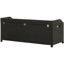 VIDAXL Banc De Jardin Avec Compartiment De Rangement à Polyrattan Diverses Couleurs Banc De Rangement De Jardin 120 Cm Résine Tressée Noir Couleur : NOIR 11 VIDAXL Banc De Jardin Avec Compartiment De Rangement à Polyrattan Diverses Couleurs Banc De Rangement De Jardin 120 Cm Résine Tressée Noir Couleur : NOIR -Promos Verde Rêverie Boutique 57225370 5