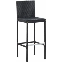 Nova 7 PC Garden Bar Ensemble Avec Coussins Polyrattan Diverses Couleurs Ensemble De Bar De Jardin 7 Pcs Et Coussins Résine Tressée Noir Couleur : NOIR -Promos Verde Rêverie Boutique 57225423 3