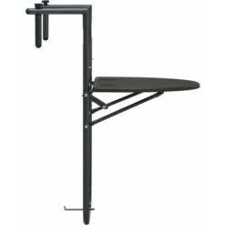 VIDAXL Table De Balcon En Plastique Rotin En Plastique Hauteur Réglable Diverses Couleurs Table De Balcon Marron 60x64x83,5 Cm Plastique Aspect De Rotin Couleur : MARRON -Promos Verde Rêverie Boutique 57225646 3