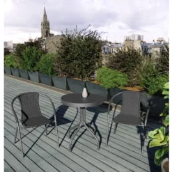 Salon De Jardin 2 Places En Résine Et Acier Gris Anthracite 2 Fauteuils + 1 Table - Meuble De Jardin 11 Salon De Jardin 2 Places En Résine Et Acier Gris Anthracite 2 Fauteuils + 1 Table - Meuble De Jardin -Promos Verde Rêverie Boutique 57358077 5