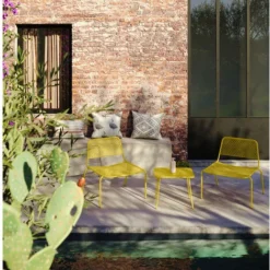 Salon De Jardin 2 Places Sakura En Acier Jaune Solaire 2 Fauteuils + 1 Table - Meuble De Jardin 9 Salon De Jardin 2 Places Sakura En Acier Jaune Solaire 2 Fauteuils + 1 Table - Meuble De Jardin -Promos Verde Rêverie Boutique 57358078 4