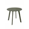 Table D'appoint, Table Basse Ronde De Jardin Kaki En Acier Epoxy 49X45CM- Meuble De Jardin -Promos Verde Rêverie Boutique 57358091 1