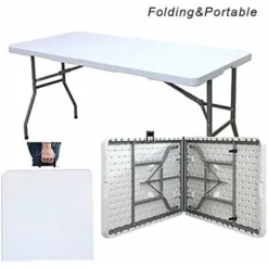 Soges Table Pliante Table Utilitaire Pliante D'extérieur Pour Jardin, Plage, Camping, Pique-niques, Barbecues, Fête, Sans Assemblage Et Facile à Transporter 11 Soges Table Pliante Table Utilitaire Pliante D'extérieur Pour Jardin, Plage, Camping, Pique-niques, Barbecues, Fête, Sans Assemblage Et Facile à Transporter -Promos Verde Rêverie Boutique 57480808 5