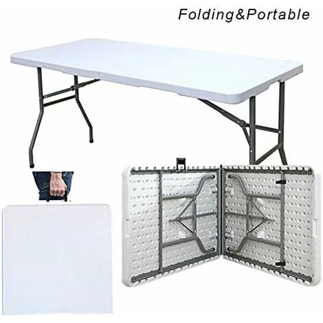 Soges Table Pliante Table Utilitaire Pliante D'extérieur Pour Jardin, Plage, Camping, Pique-niques, Barbecues, Fête, Sans Assemblage Et Facile à Transporter 7 Soges Table Pliante Table Utilitaire Pliante D'extérieur Pour Jardin, Plage, Camping, Pique-niques, Barbecues, Fête, Sans Assemblage Et Facile à Transporter – Image 5