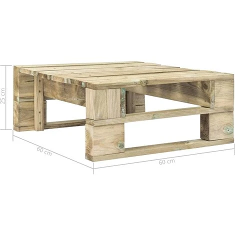 INLIFE Repose-pied Palette De Jardin Bois 7 INLIFE Repose-pied Palette De Jardin Bois – Image 5