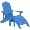 Chaise De Jardin Adirondack Avec Repose-pied PEHD Bleu Marine VidaXL -Promos Verde Rêverie Boutique 57912603 1