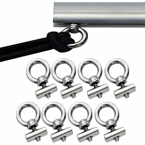 Butée De Fixation Avec Mousqueton En Acier Inoxydable - Kit De Blocage Pour Rail De Fixation Pour Caravane, Camping-car, Camping-car, Bateau Multifonction LO-Ron 7 Butée De Fixation Avec Mousqueton En Acier Inoxydable - Kit De Blocage Pour Rail De Fixation Pour Caravane, Camping-car, Camping-car, Bateau Multifonction LO-Ron – Image 5