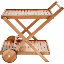 Desserte à Roulette En Bois D'eucalyptus 10 Desserte à Roulette En Bois D'eucalyptus -Promos Verde Rêverie Boutique 58368896 4