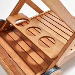 Desserte à Roulette En Bois D'eucalyptus 11 Desserte à Roulette En Bois D'eucalyptus -Promos Verde Rêverie Boutique 58368896 5