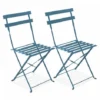 Lot De 2 Chaises Pliantes En Acier Bleu Pacific 1 Lot De 2 Chaises Pliantes En Acier Bleu Pacific -Promos Verde Rêverie Boutique 58521430 1