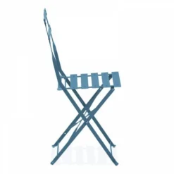 Lot De 2 Chaises Pliantes En Acier Bleu Pacific 10 Lot De 2 Chaises Pliantes En Acier Bleu Pacific -Promos Verde Rêverie Boutique 58521430 4