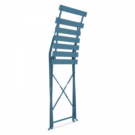 Lot De 2 Chaises Pliantes En Acier Bleu Pacific 7 Lot De 2 Chaises Pliantes En Acier Bleu Pacific – Image 5