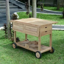 Desserte Roulante En Teck Ecograde Party -Promos Verde Rêverie Boutique 586986 4