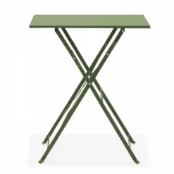 Table De Jardin Pliante Bistrot En Acier Vert Cactus -Promos Verde Rêverie Boutique 58699183 2