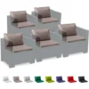 Ensemble De 5 Coussins De Rechange Imperméables Pour Salon De Jardin En Rotin Bica Grand Soleil Couleur: Marron -Promos Verde Rêverie Boutique 5915139 1