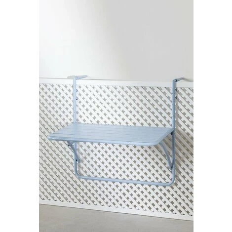 Table De Jardin Rectangulaire Suspendue Et Pliante (70x45,5 Cm) Janti SKLUM Brouillard Bleu 5 Table De Jardin Rectangulaire Suspendue Et Pliante (70x45,5 Cm) Janti SKLUM Brouillard Bleu – Image 3