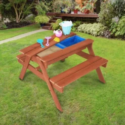 Table Et Chaises De Jardin Pique Nique Enfant Avec Bac à Sable 6 Accessoires Bleu Teamson Kids TK-OW0001 -Promos Verde Rêverie Boutique 59949175 4