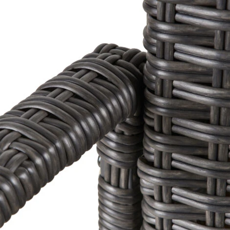 OUTSUNNY Fauteuil à Bascule Rocking Chair Avec Coussin D'assise Déhoussable 66L X 88l X 98H Cm Résine Tressée Imitation Rotin Grise 6 OUTSUNNY Fauteuil à Bascule Rocking Chair Avec Coussin D'assise Déhoussable 66L X 88l X 98H Cm Résine Tressée Imitation Rotin Grise – Image 4