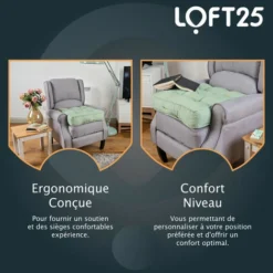 Loft 25 Extra Epais 4Inch Coussin De Siège Carré Tatami Avec Poignée De Transport, Coton Booster Coussin Pour L'intérieur, Genou & Coussin De Soulagement Des Articulations50x50x10cm, Dewkist 11 Loft 25 Extra Epais 4Inch Coussin De Siège Carré Tatami Avec Poignée De Transport, Coton Booster Coussin Pour L'intérieur, Genou & Coussin De Soulagement Des Articulations50x50x10cm, Dewkist -Promos Verde Rêverie Boutique 60309345 5