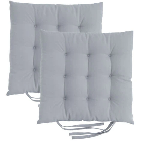 Loft 25 Tufté Carré Siège Coussin Pour Chaises à Manger Avec Attaches Sécurisées Douceur & Siège Confortable Rembourré, Serré Plancher Sécurisé Coussin Pour Sièges D'intérieur, Argent (2PK) 3 Loft 25 Tufté Carré Siège Coussin Pour Chaises à Manger Avec Attaches Sécurisées Douceur & Siège Confortable Rembourré, Serré Plancher Sécurisé Coussin Pour Sièges D'intérieur, Argent (2PK)