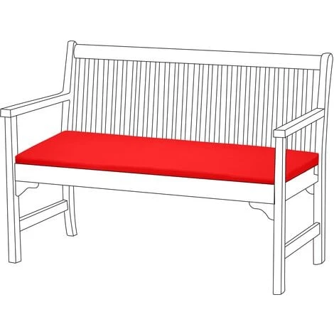 Gardenista Coussin De Siège De Banc 2 Places Pour Jardin, Coussin De Banc Léger Avec Housses Amovibles Résistantes à L'eau Et Rembourrage En Fibre 108 X 45 X 5 Cm, Rouge 3 Gardenista Coussin De Siège De Banc 2 Places Pour Jardin, Coussin De Banc Léger Avec Housses Amovibles Résistantes à L'eau Et Rembourrage En Fibre 108 X 45 X 5 Cm, Rouge