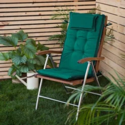 Gardenista Coussins De Siège D'extérieur à Dossier Haut De Qualité Supérieure, Coussins Touffetés Et Pliables Pour Chaise De Jardin Avec Attaches Sécurisées, Coussin De Dossier 120 X 50 X 4 Cm, Vert 10 Gardenista Coussins De Siège D'extérieur à Dossier Haut De Qualité Supérieure, Coussins Touffetés Et Pliables Pour Chaise De Jardin Avec Attaches Sécurisées, Coussin De Dossier 120 X 50 X 4 Cm, Vert -Promos Verde Rêverie Boutique 60309988 4