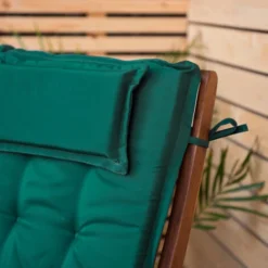 Gardenista Coussins De Siège D'extérieur à Dossier Haut De Qualité Supérieure, Coussins Touffetés Et Pliables Pour Chaise De Jardin Avec Attaches Sécurisées, Coussin De Dossier 120 X 50 X 4 Cm, Vert 11 Gardenista Coussins De Siège D'extérieur à Dossier Haut De Qualité Supérieure, Coussins Touffetés Et Pliables Pour Chaise De Jardin Avec Attaches Sécurisées, Coussin De Dossier 120 X 50 X 4 Cm, Vert -Promos Verde Rêverie Boutique 60309988 5