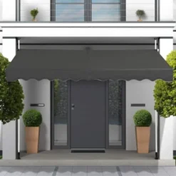 RELAX4LIFE Store Banne Sans Perçage Hauteur Réglable 200-300CM Avec Manivelle, Auvent Balcon Rétractable Anti-Soleil Installation Sans Perçage Pour Balcon, Jardin, Patio(Gris, 300 X 125 Cm) 9 RELAX4LIFE Store Banne Sans Perçage Hauteur Réglable 200-300CM Avec Manivelle, Auvent Balcon Rétractable Anti-Soleil Installation Sans Perçage Pour Balcon, Jardin, Patio(Gris, 300 X 125 Cm) -Promos Verde Rêverie Boutique 60464518 3