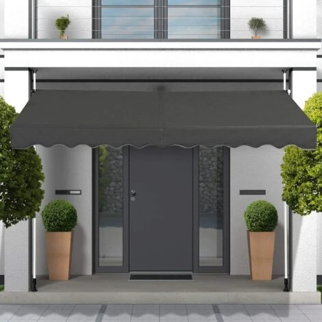 RELAX4LIFE Store Banne Sans Perçage Hauteur Réglable 200-300CM Avec Manivelle, Auvent Balcon Rétractable Anti-Soleil Installation Sans Perçage Pour Balcon, Jardin, Patio(Gris, 300 X 125 Cm) 5 RELAX4LIFE Store Banne Sans Perçage Hauteur Réglable 200-300CM Avec Manivelle, Auvent Balcon Rétractable Anti-Soleil Installation Sans Perçage Pour Balcon, Jardin, Patio(Gris, 300 X 125 Cm) – Image 3