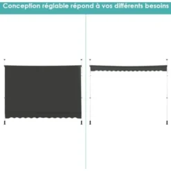 RELAX4LIFE Store Banne Sans Perçage Hauteur Réglable 200-300CM Avec Manivelle, Auvent Balcon Rétractable Anti-Soleil Installation Sans Perçage Pour Balcon, Jardin, Patio(Gris, 300 X 125 Cm) 10 RELAX4LIFE Store Banne Sans Perçage Hauteur Réglable 200-300CM Avec Manivelle, Auvent Balcon Rétractable Anti-Soleil Installation Sans Perçage Pour Balcon, Jardin, Patio(Gris, 300 X 125 Cm) -Promos Verde Rêverie Boutique 60464518 4