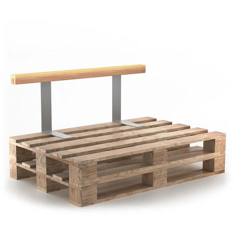 Appuis Pour Coussin Palette Dossier 110cm Chêne/métal 3 Appuis Pour Coussin Palette Dossier 110cm Chêne/métal