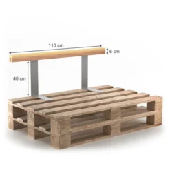 Appuis Pour Coussin Palette Dossier 110cm Chêne/métal 9 Appuis Pour Coussin Palette Dossier 110cm Chêne/métal -Promos Verde Rêverie Boutique 60556622 3