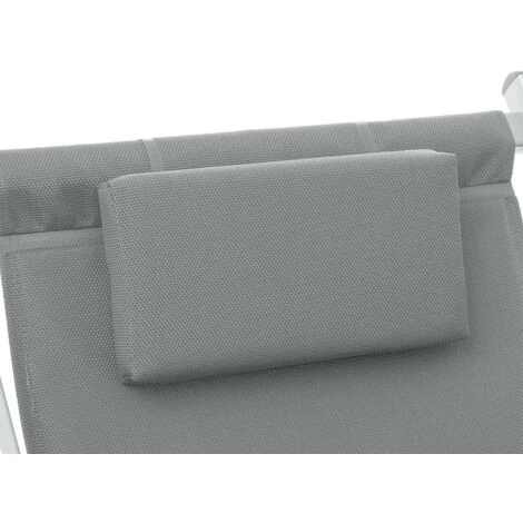 Chilienne Avec Appuie-tête Gris Galet Honolulu - Hespéride 6 Chilienne Avec Appuie-tête Gris Galet Honolulu - Hespéride – Image 4