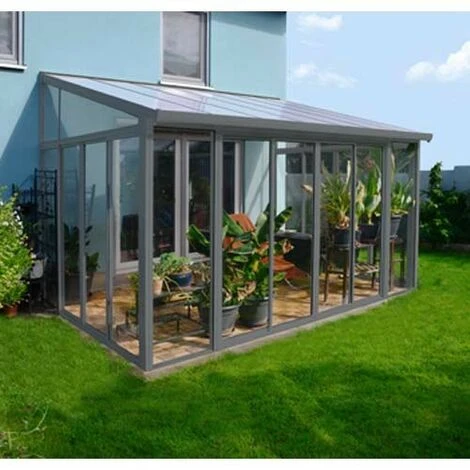 Véranda San Remo 12,54 M² Gris Anthracite 3 Véranda San Remo 12,54 M² Gris Anthracite