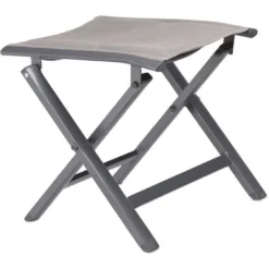 Relaxdays Tabouret Pliable Aluminium Pour Le Jardin Camping 40 Cm De Hauteur HxlxP: 41 X 48 X 41 Cm, Beige